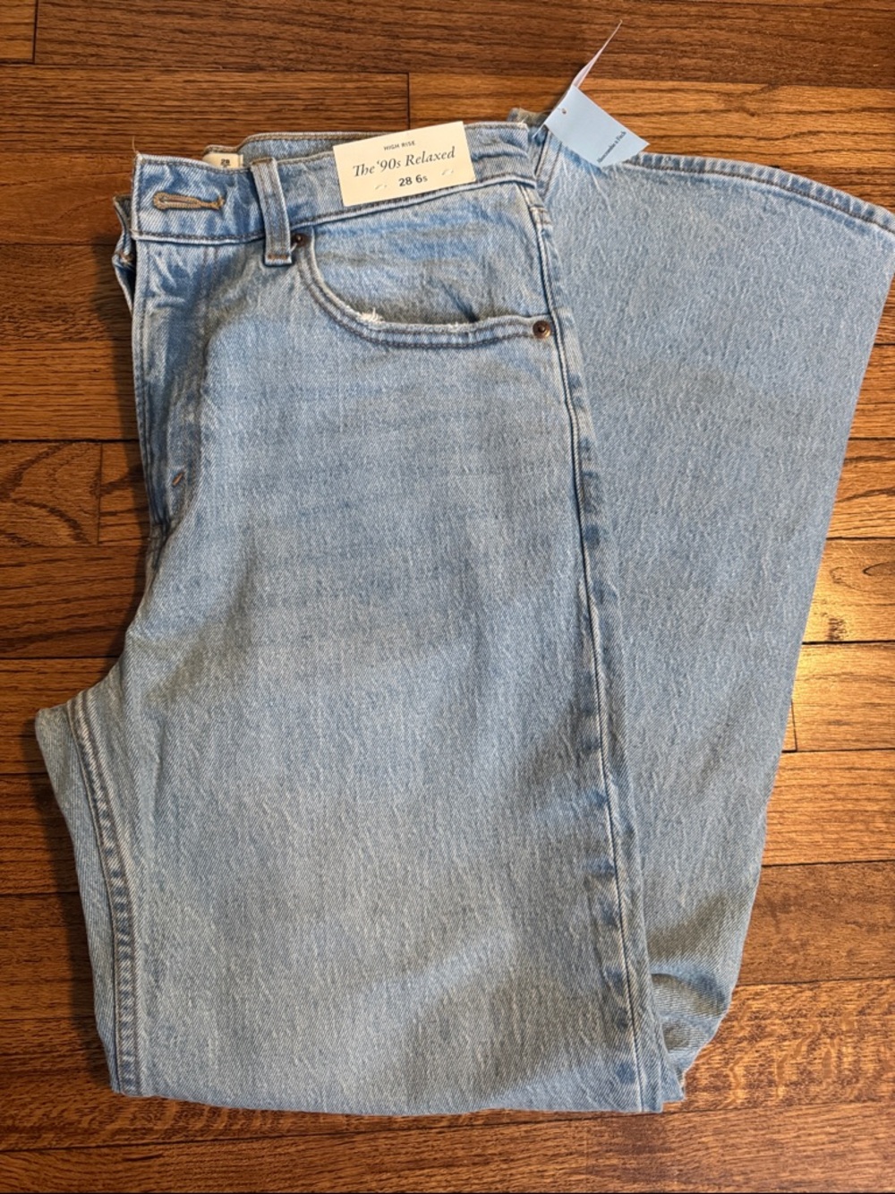 A&F Light Wash Relaxed Jeans